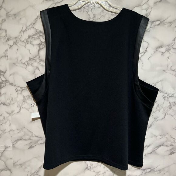 Halogen Black Media Sleeveless Top - Picture 7 of 9